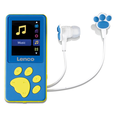 LENCO Xemio-560BU - MP3/MP4 speler met 8GB geheugen - Blauw