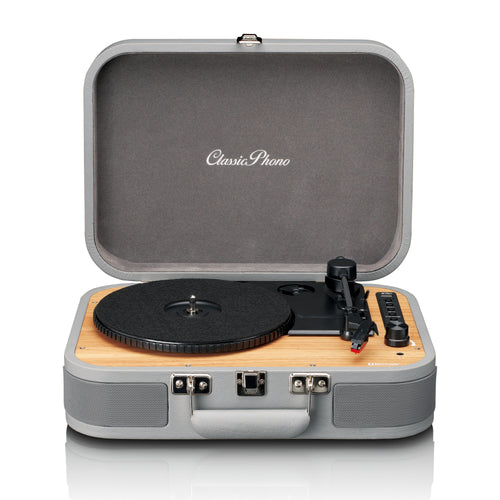 CLASSIC PHONO TT-116GY - Retro Bluetooth® platenspeler met ingebouwde speakers - Grijs