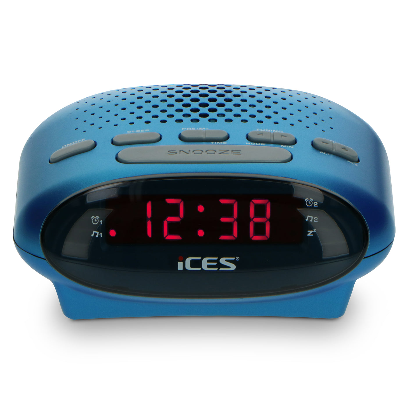 Ices ICR-210 Blue - FM Clock radio