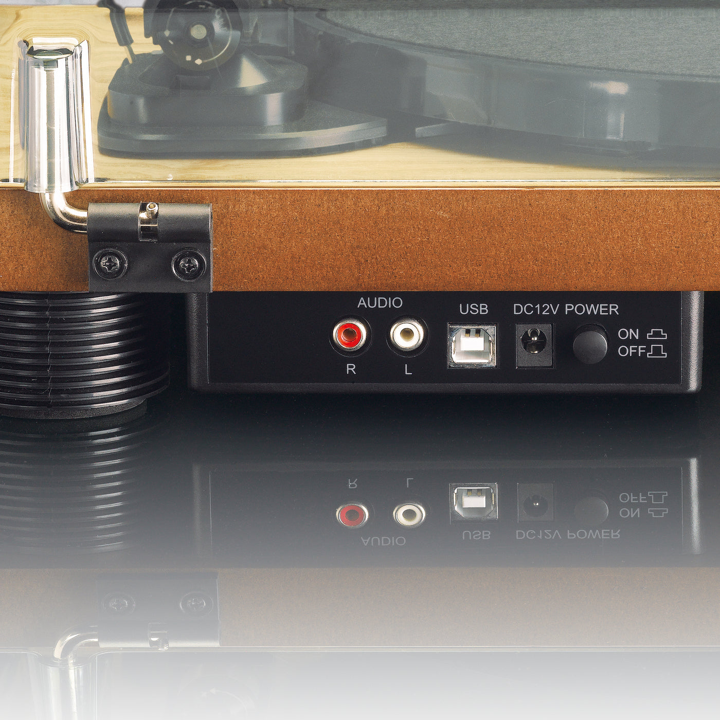 LENCO LS-50WD - Platenspeler mét ingebouwde speakers USB Encoding - Hout