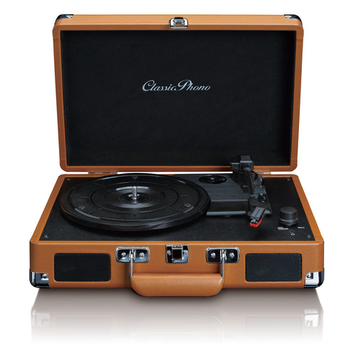 CLASSIC PHONO TT-10BN - Koffer Platenspeler met 2 ingebouwde speakers - Bruin