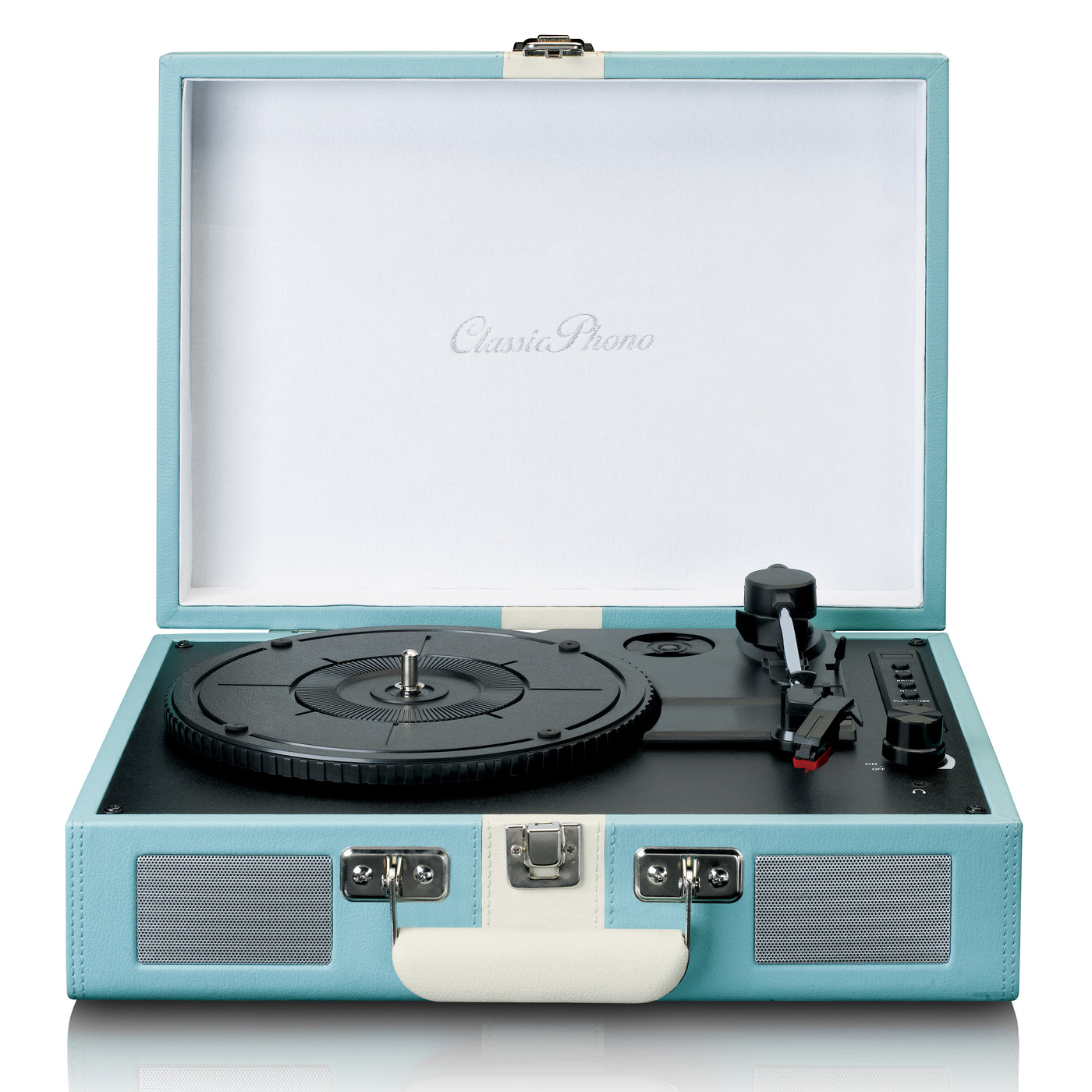 CLASSIC PHONO TT-110BUWH - Record Player with Bluetooth® reception and built in speakers - Blue White