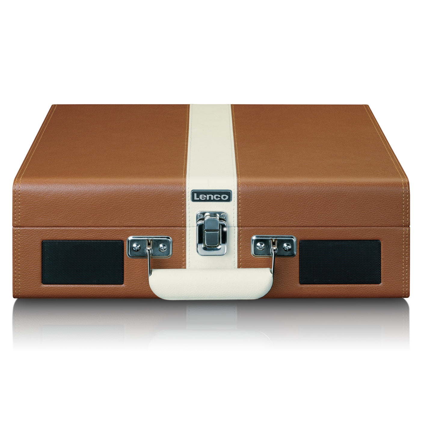 CLASSIC PHONO TT-120BNWH -  Record Player with Bluetooth® reception and built-in speakers and rechargeable battery - Brown/White