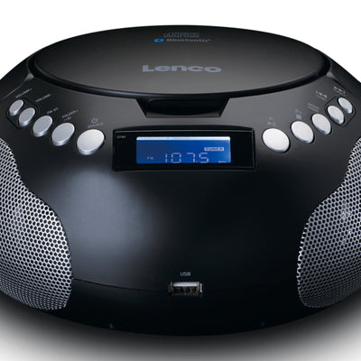 LENCO SCD-331BK - Draagbare Radio/CD/MP3 speler met USB en Bluetooth® - Zwart