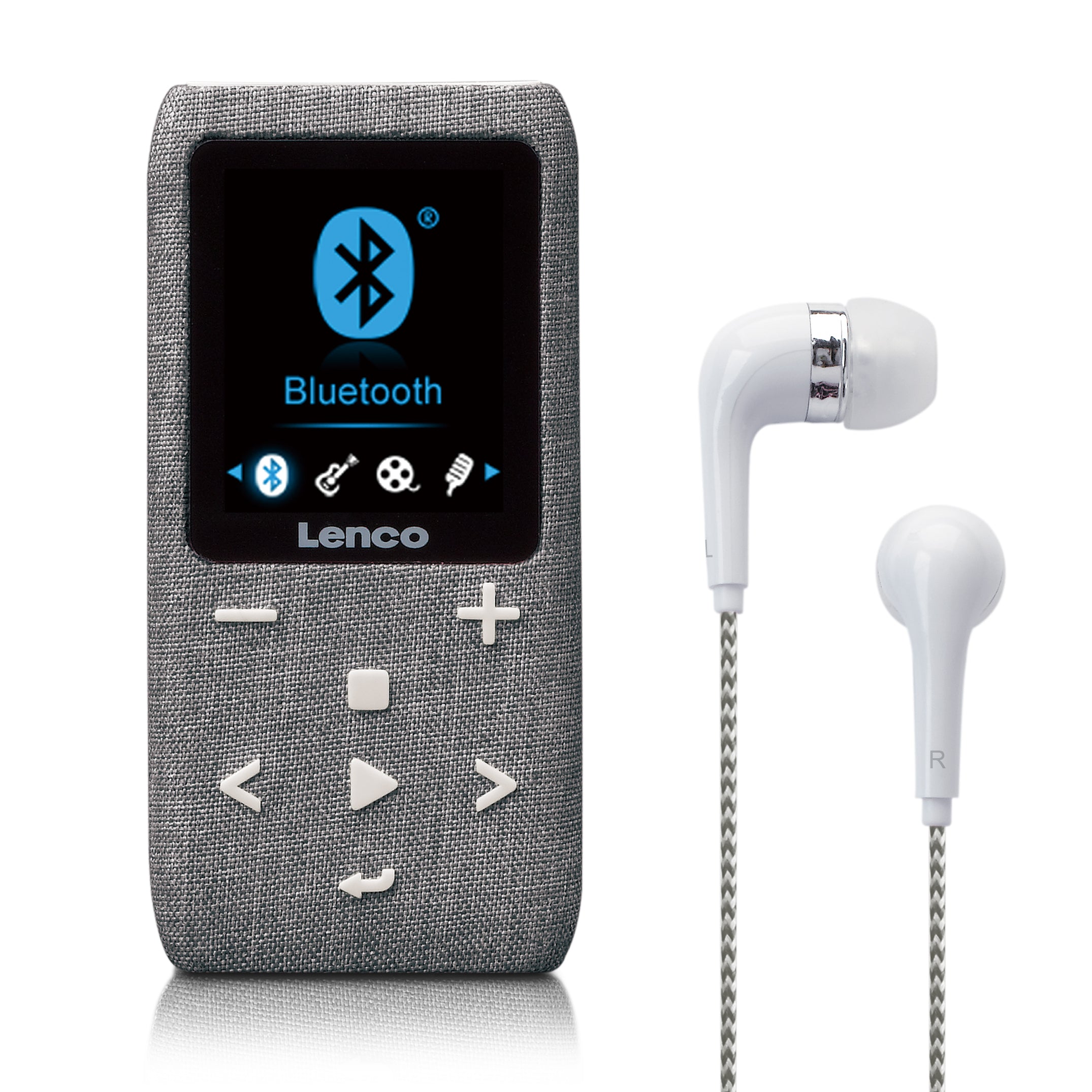 8GB SD MP3/MP4 Xemio-861GY Bluetooth® Card - - Micro Player LENCO Grey with