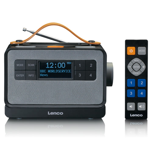 LENCO PDR-065BK - Portable FM/DAB+ radio with big buttons and 