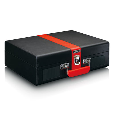 CLASSIC PHONO TT-110BKRD - Record Player with Bluetooth® reception and built in speakers - Black Red