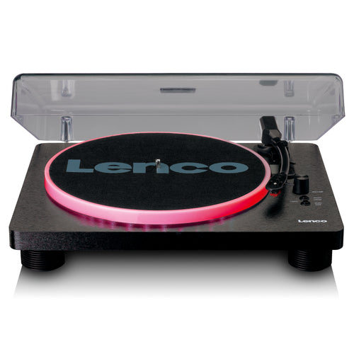 LENCO LS-50LEDBK - Platenspeler mét ingebouwde speakers USB Encoding en LED verlichting