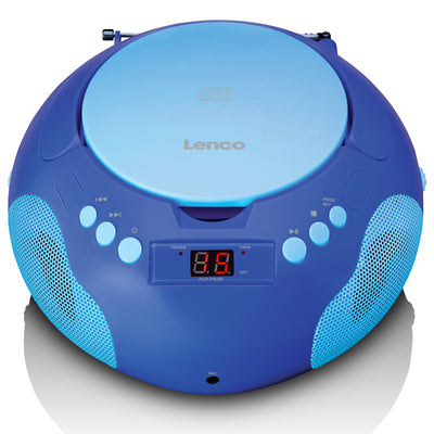 LENCO SCD-620BU - Draagbare radio/ CD player met microfoon - Blauw