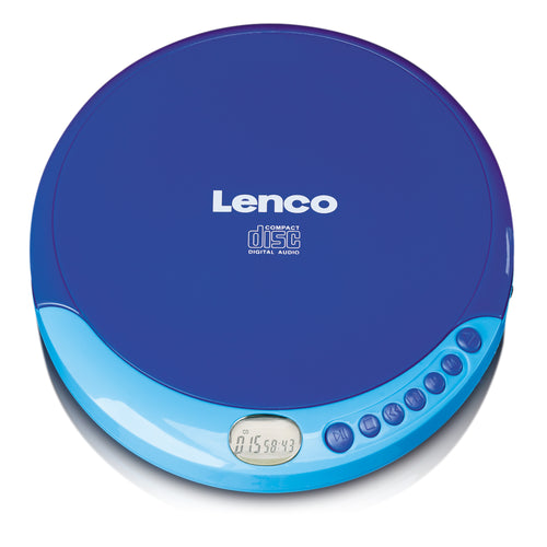 LENCO CD-011BU - Portable CD speler met oplaadfunctie - Blauw
