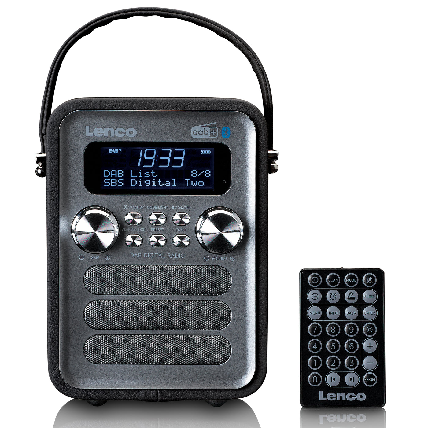 LENCO PDR-051BKSI - Portable DAB+ FM Radio with Bluetooth® and AUX-input, rechargeable battery - Black
