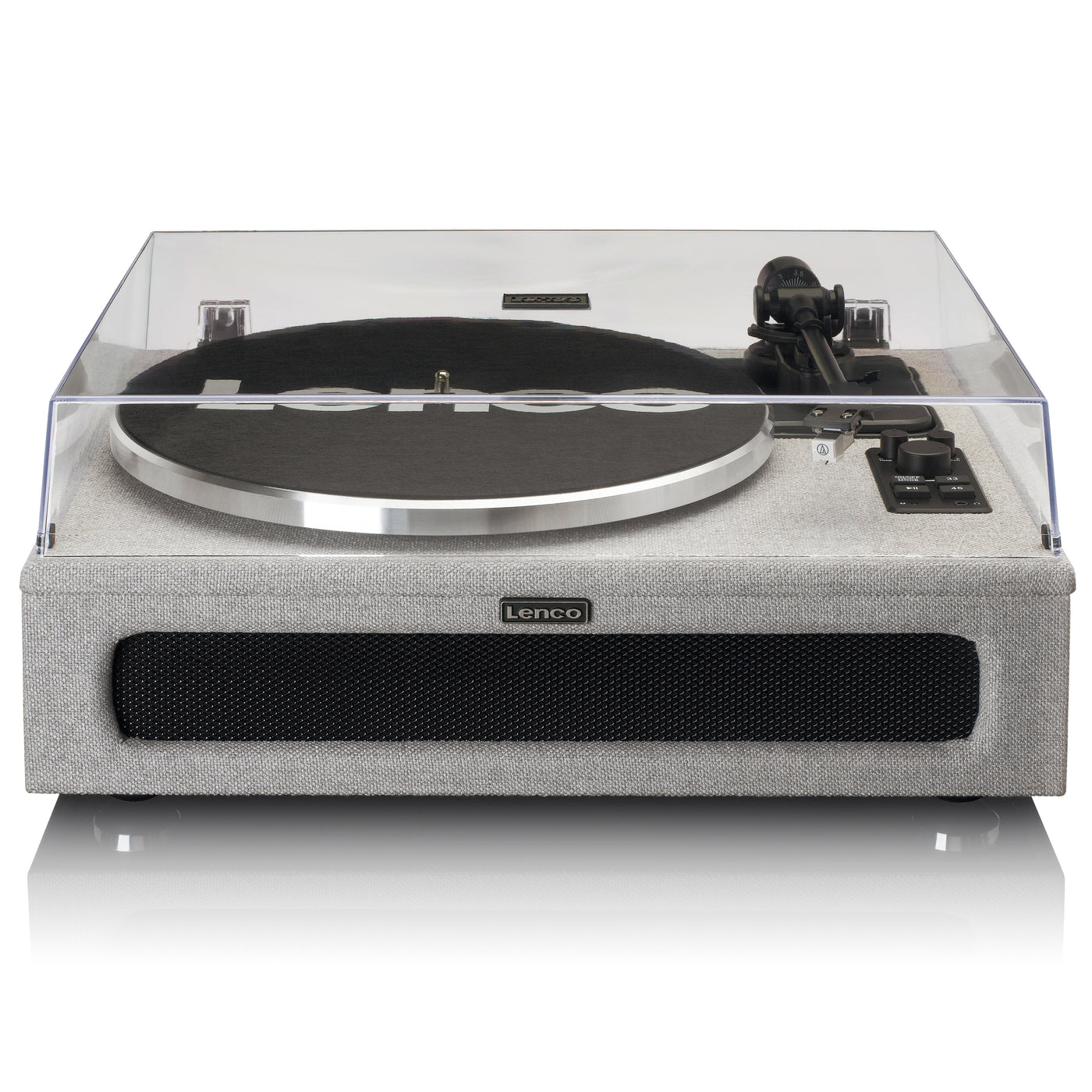 LENCO LS-440GY - Record Player with 4 built-in speakers - Fabric