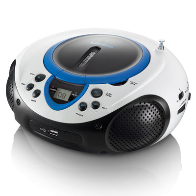 LENCO SCD-38 USB Blue - Draagbare FM Radio CD en USB speler - Blauw
