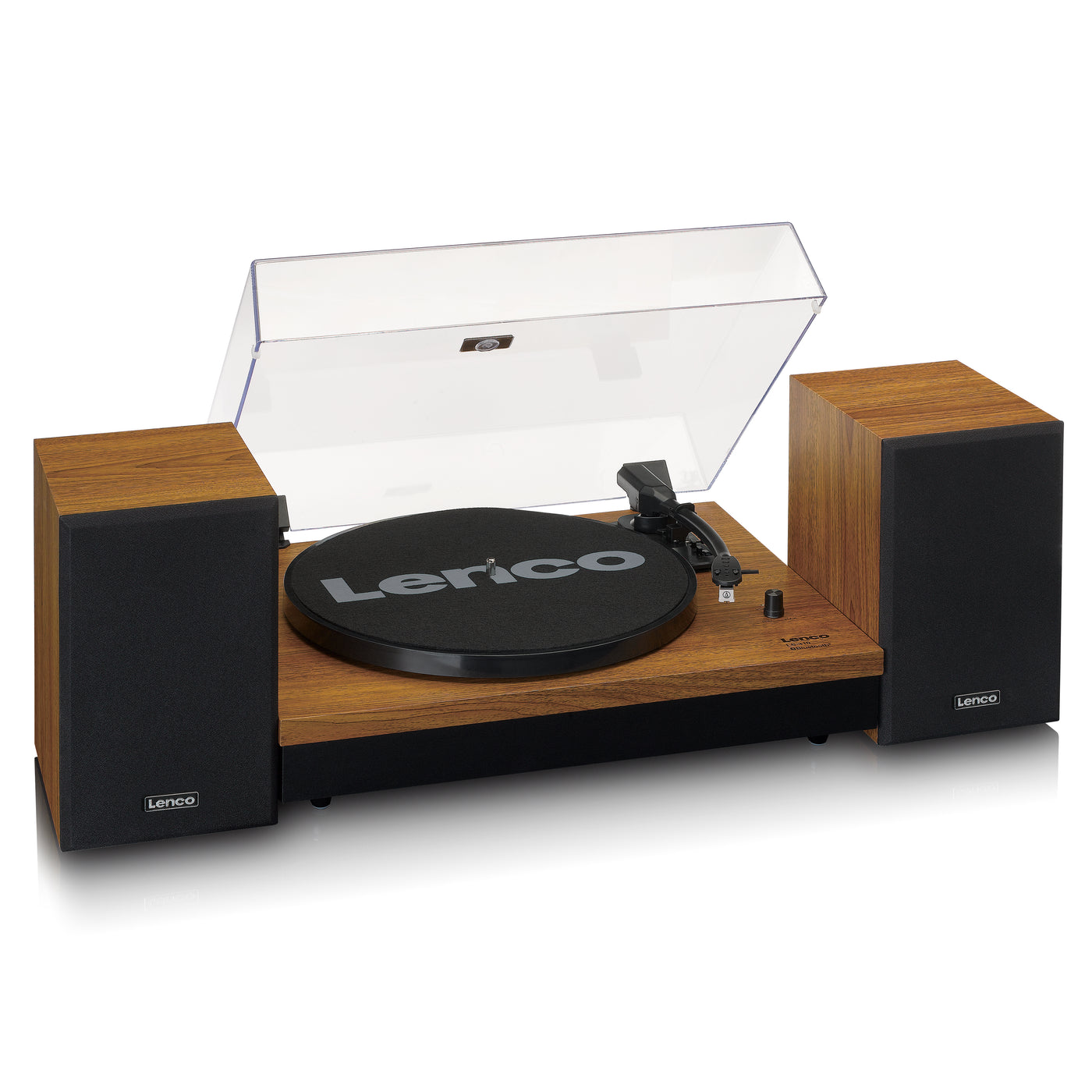 LENCO LS-310WD - Record Player with Bluetooth® and two separate speakers, wood