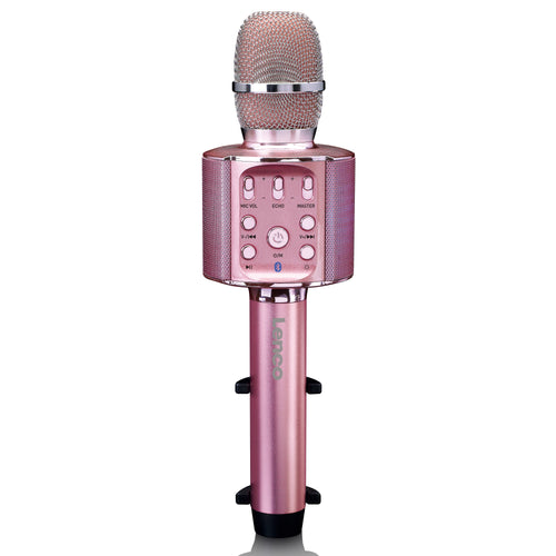 LENCO BMC-090PK - Karaoke Bluetooth® microfoon met speaker en verlichting - Roze