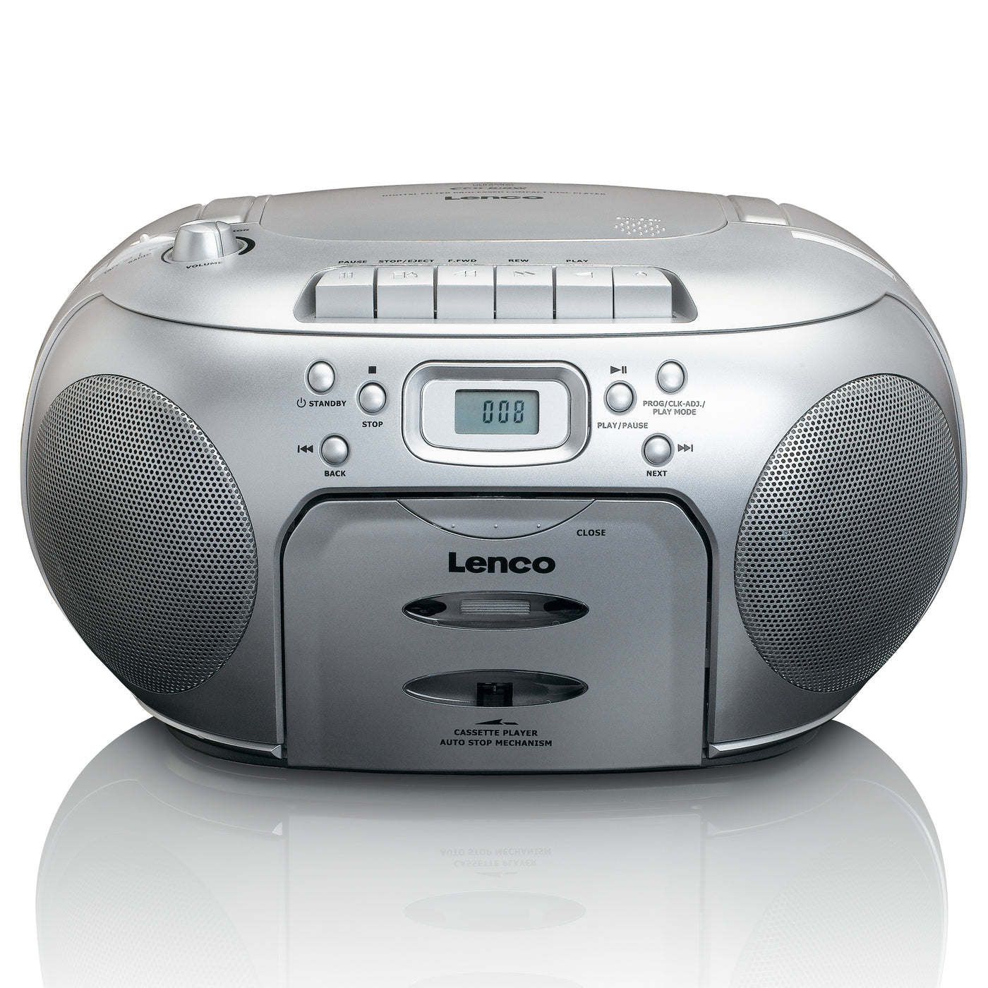 LENCO SCD-420SI - Portable stereo FM Radio CD - Cassettespeler