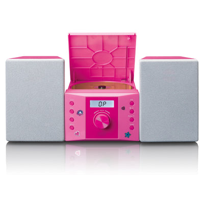 LENCO MC-013PK - Stereo set met FM radio en CD speler - Roze