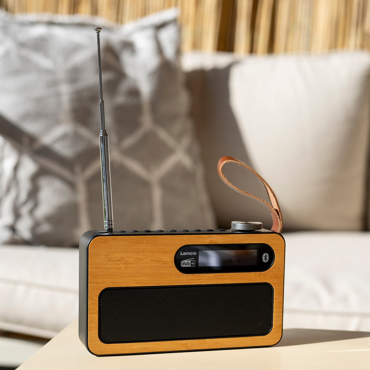 LENCO PDR-040BAMBOO BK - DAB+/FM radio Bluetooth®- Bamboo - Zwart