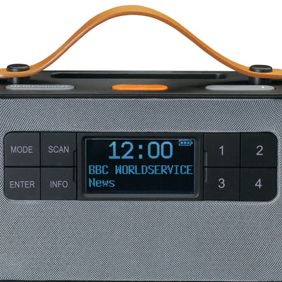 LENCO PDR-065BK - Portable FM/DAB+ radio with big buttons and "Easy Mode" function, black