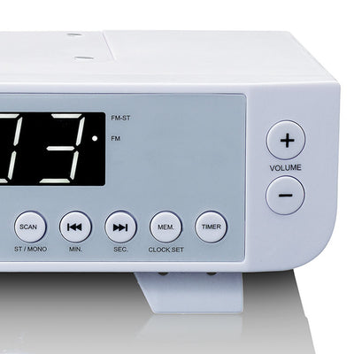 LENCO KCR-11WH FM Keukenradio met LED-verlichting en timer