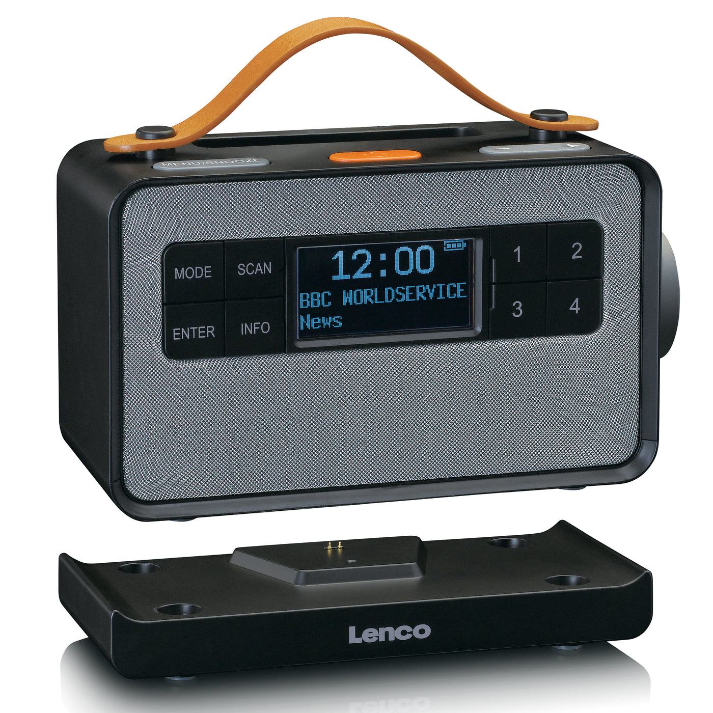 LENCO PDR-065BK - Portable FM/DAB+ radio with big buttons and "Easy Mode" function, black