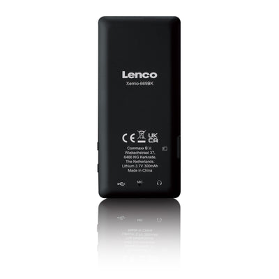 LENCO Xemio-669BK - MP3/MP4 speler met 2,4'' TFT LCD scherm en 8GB intern geheugen - Zwart