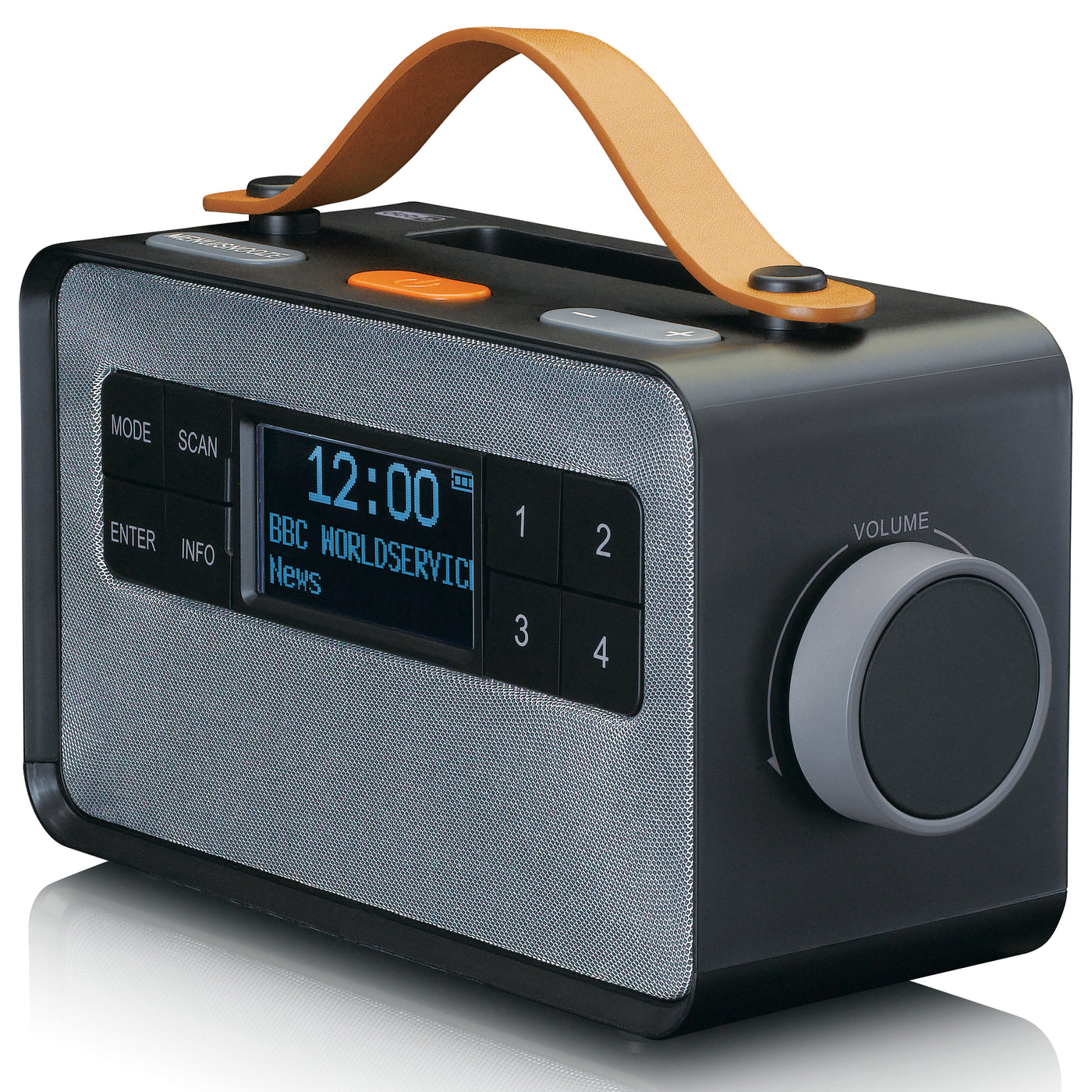 LENCO PDR-065BK - Draagbare FM/DAB+ radio met grote knoppen en "Easy Mode" functie, zwart