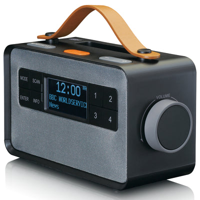 LENCO PDR-065BK - Portable FM/DAB+ radio with big buttons and "Easy Mode" function, black