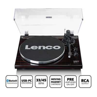 LENCO LBT-288WA - Platenspeler met Bluetooth® transmissie, donkerbruin