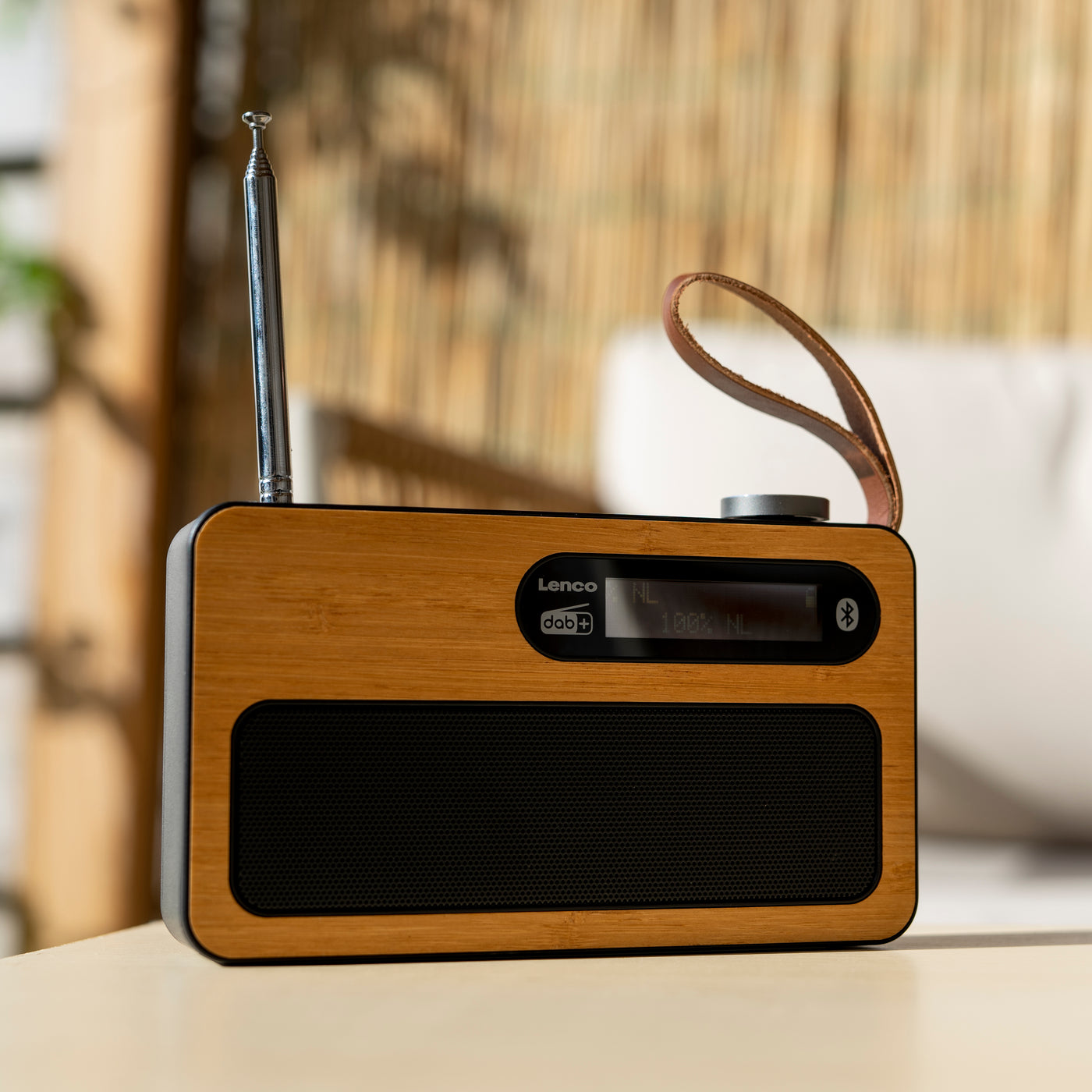 LENCO PDR-040BAMBOO BK - DAB+/FM radio Bluetooth®- Bamboo - Zwart