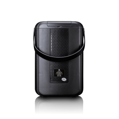 LENCO BTC-060BK - Karaoke set met Bluetooth®, oplaadbare batterij, draadloze karaoke microfoon en disco LED-verlichting - Zwart