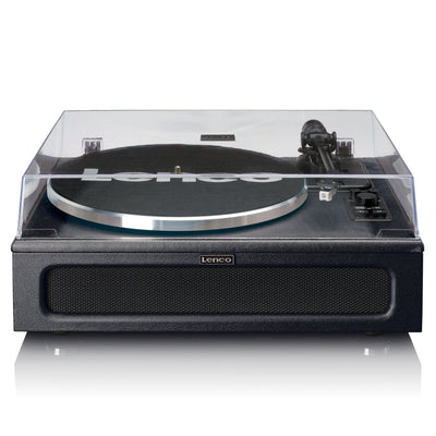 LENCO LS-430BK - Platenspeler met 4 ingebouwde Luidsprekers - Zwart