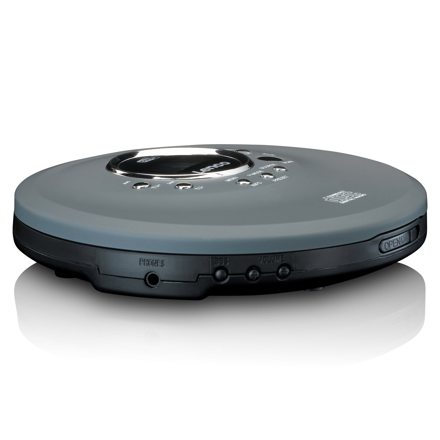 LENCO CD-400GY - Discman met DAB+ FM radio, oplaadbare batterij