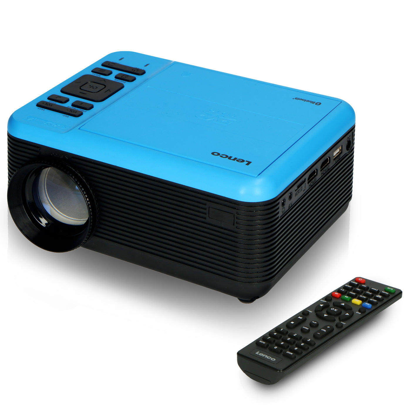 LENCO LPJ-500BU - LCD Projector with DVD player and Bluetooth® - Blue