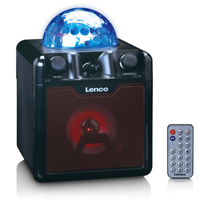 LENCO BTC-050BK - Bluetooth® karaokeset met lichtbol