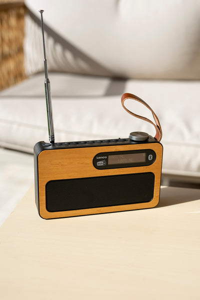 LENCO PDR-040BAMBOOBK - DAB+ radio - Bamboo - Black