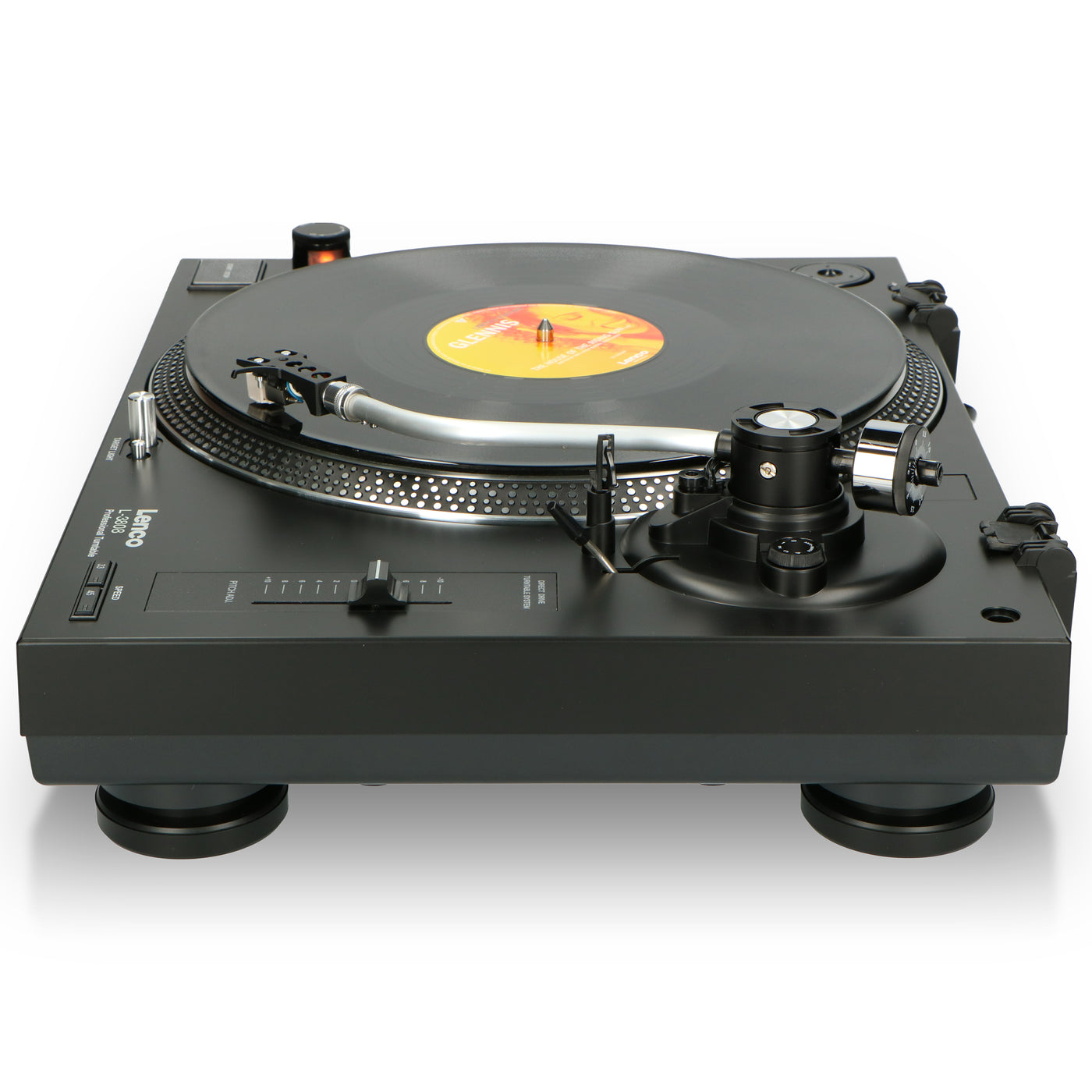 LENCO L-3808 Black - Direct drive Record Player with USB / PC Encoding - Black