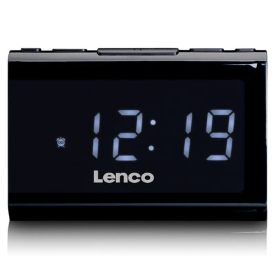 LENCO CR-525BK - FM Wekkerradio met USB-speler en USB-oplader - Zwart