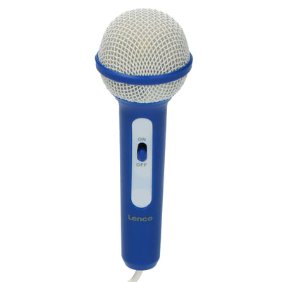 LENCO SCD-650BU - Portable FM Radio CD/MP3/USB Microphone & Light Effects - Blue