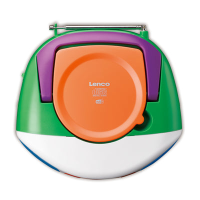 LENCO SCD-861KIDS - Draagbare DAB+/FM radio met Bluetooth®, CD-speler en groot LCD kleurendisplay - Vrolijke kleuren voor kinderen