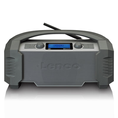 LENCO ODR-150GY - DAB+/FM site radio with Bluetooth®, IP54 water and dust resistant - Grey