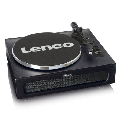 LENCO LS-430BK - Platenspeler met 4 ingebouwde Luidsprekers - Zwart