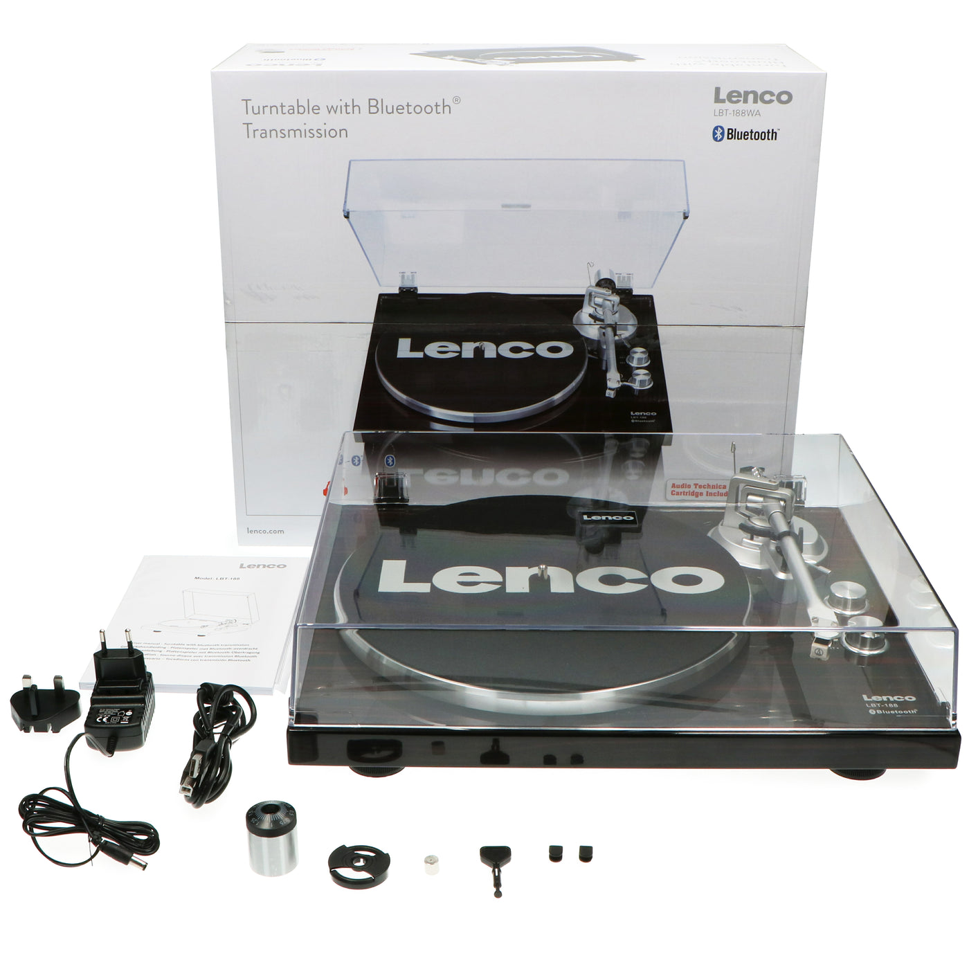 LENCO LBT-188WA - Platenspeler met Bluetooth® transmissie, donkerbruin