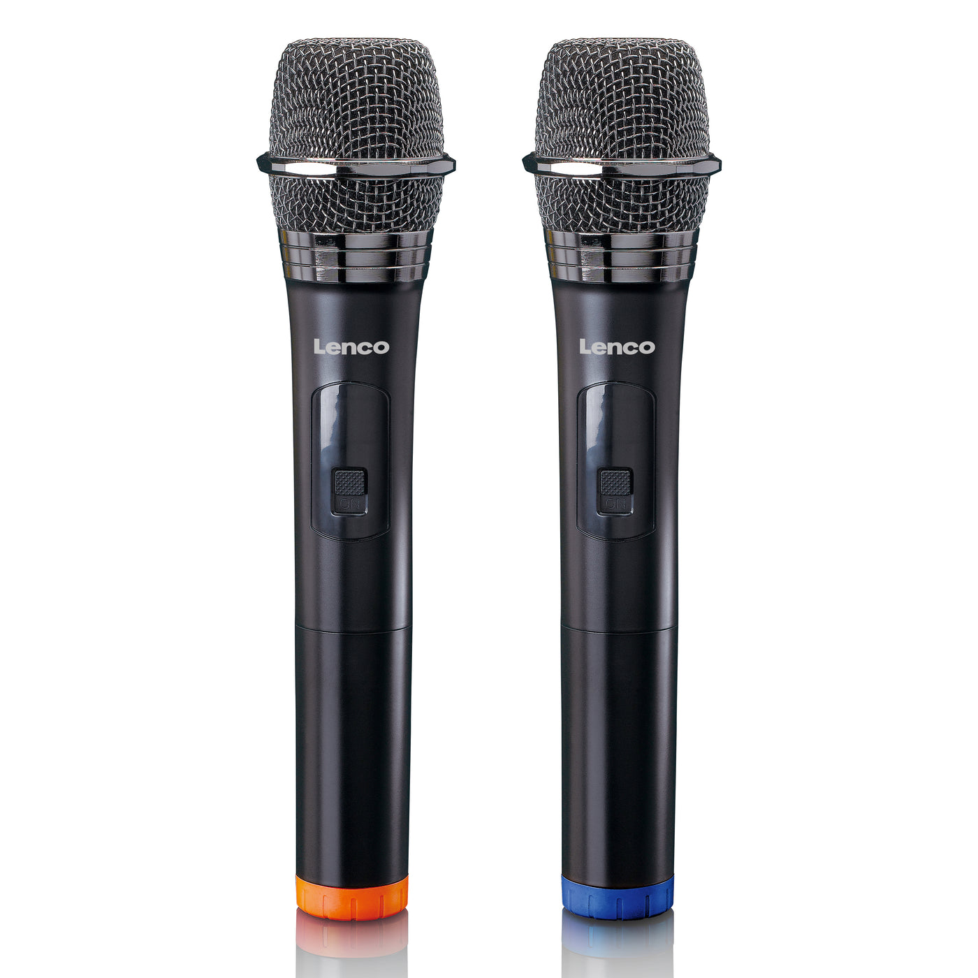 LENCO - MCW-020BK - Set of 2 wireless microphones with portable battery powered receiver