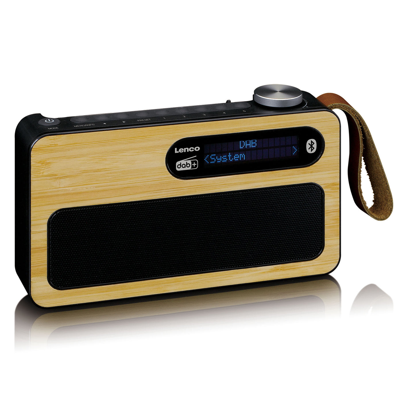 LENCO PDR-040BAMBOO BK - DAB+/FM radio Bluetooth®- Bamboo - Zwart