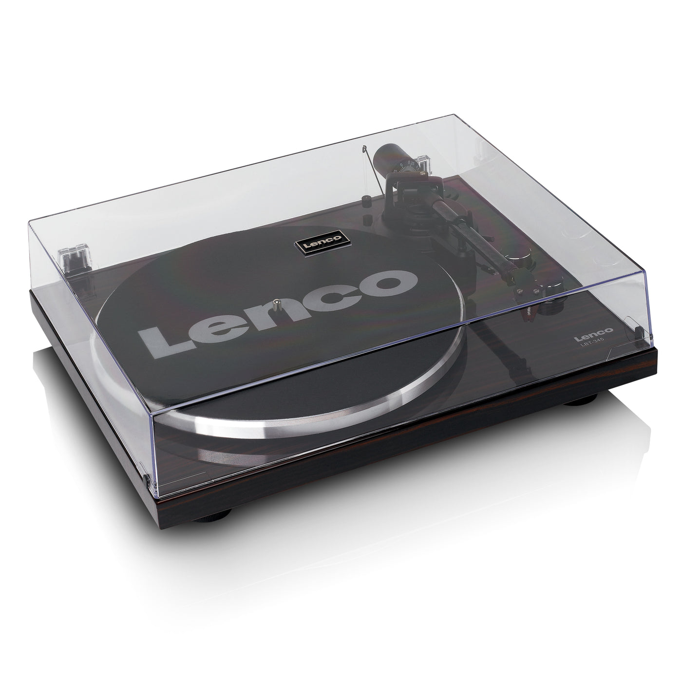 LENCO LBT-345WA - Platenspeler met Bluetooth® en Ortofon 2M Red cartridge, inclusief verchroomde platenstabilisator - Walnoot
