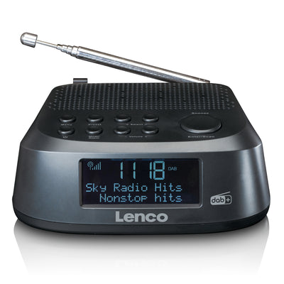 LENCO CR-605BK - Wekkerradio met DAB+ en FM - Zwart