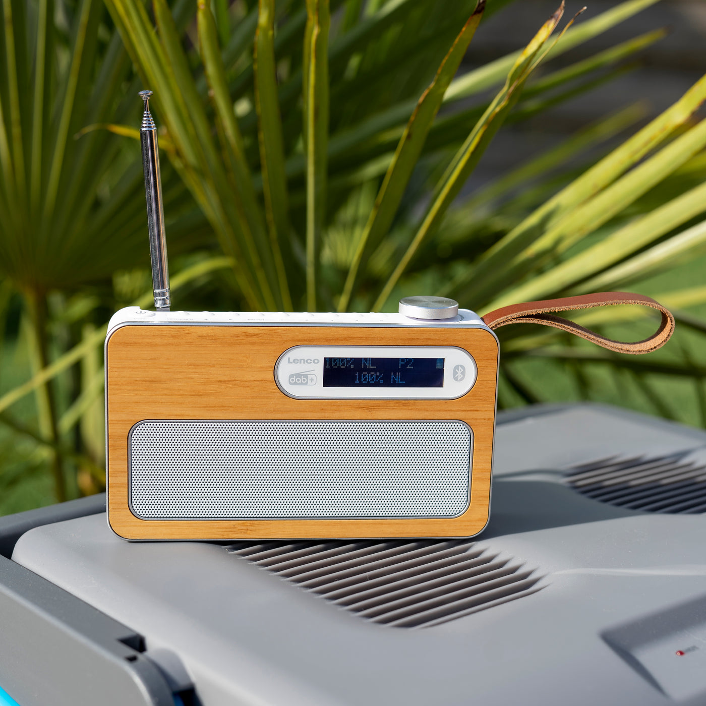 LENCO PDR-040BAMBOO WH - DAB+/FM radio Bluetooth®- Bamboo - Wit