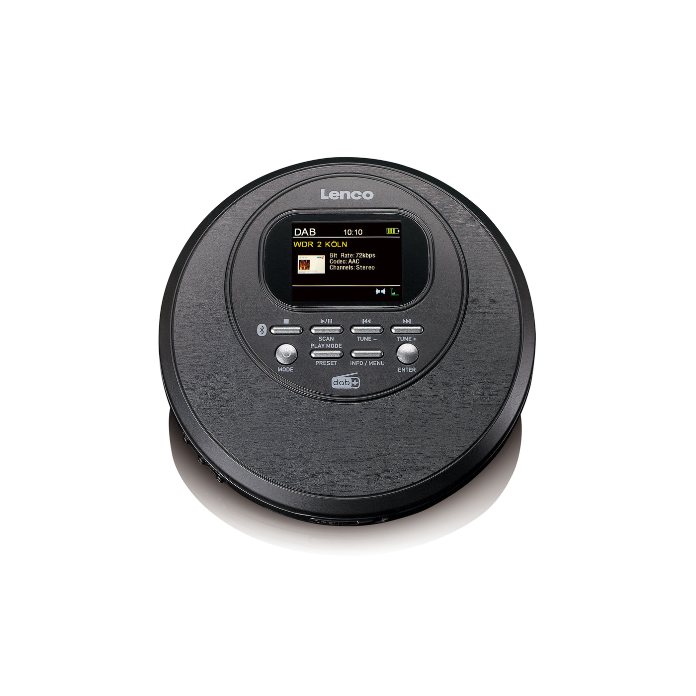 LENCO CD-500BK - Portable CD player with DAB+/FM radio and Bluetooth® - Black