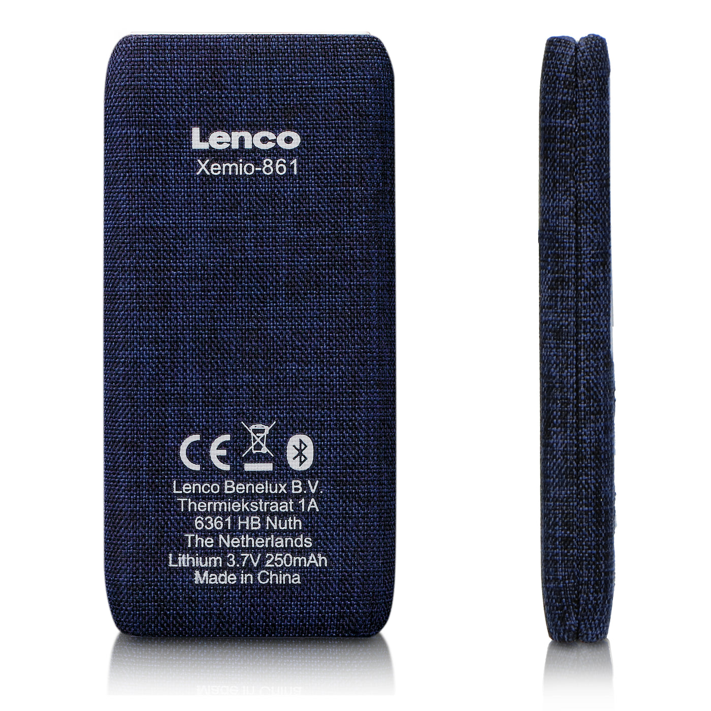 LENCO XEMIO-861BU - MP3/MP4 Player met Bluetooth® 8GB Micro SD Card - Blauw